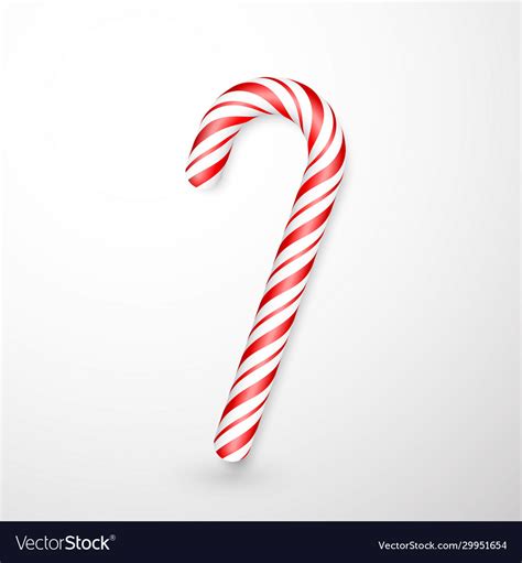 Christmas Candy Cane Isolated On White Background Vector Image