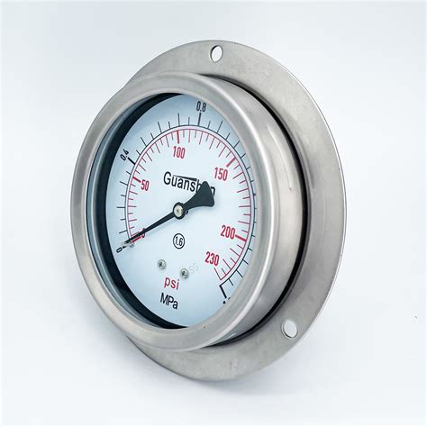 Stainless Steel Manometer Digital Glycerin Oil Filled Pressure Gauge