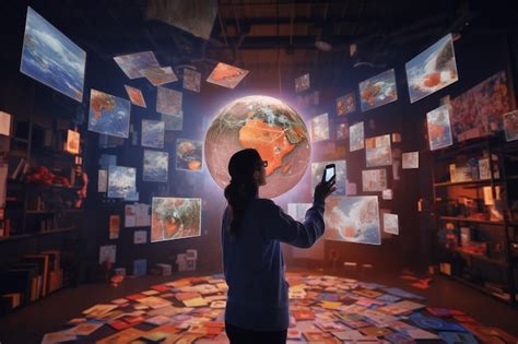 Premium Photo Teacher Conducting A Virtual Field Trip Through Au 00637 03