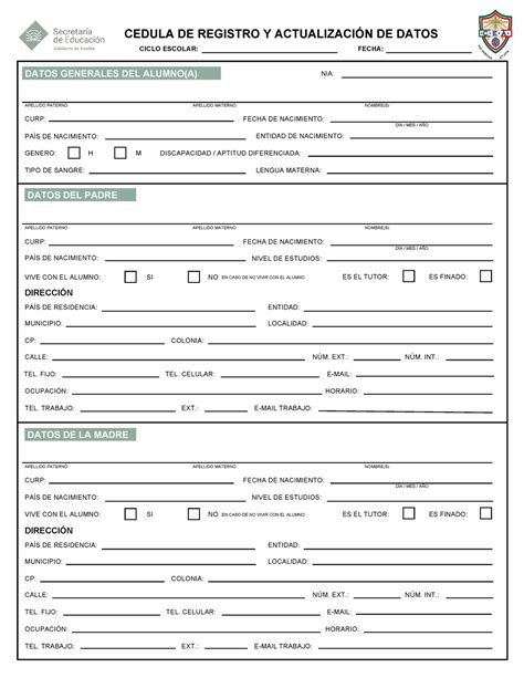 Como Llenar La Cedula De Registro Y Actualizacion De Datos Brainly Lat