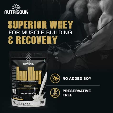 Raw Whey Protein 1 Kg 22 Lbs 30 Servings Nutrisouk