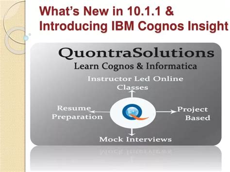 Ppt Cognos Online Training Classes Offered By Quontra Solutions