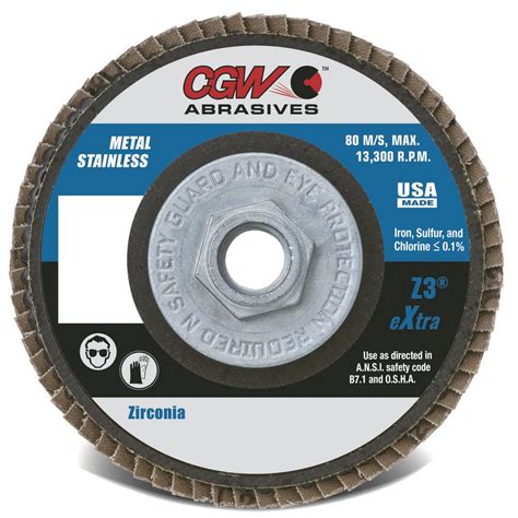 Cgw Abrasives Flap Disc Dia Hole Grit Zirconia