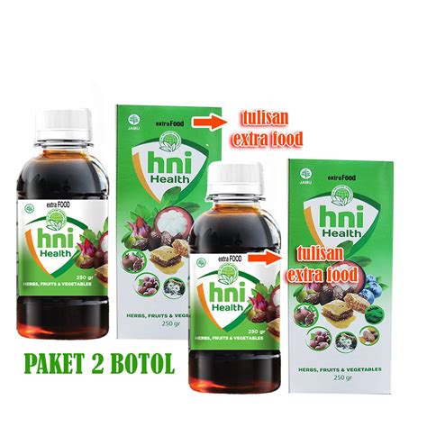 Paket Botol Hpai Extra Food Hni Health Gram Perbotol Suplemen