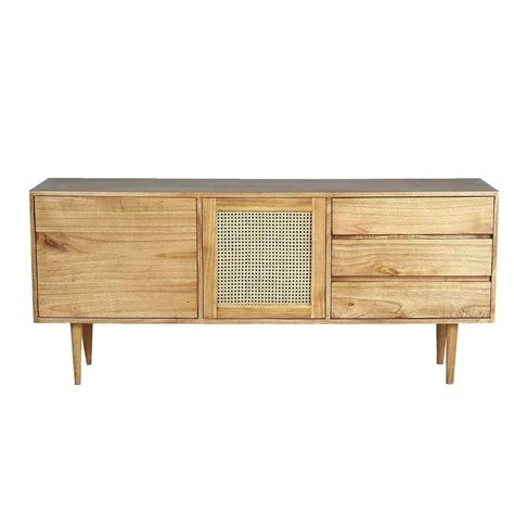 Buffet En Mindi Massif Et Cannage 175 Cm HANA En 2024 Mobilier De