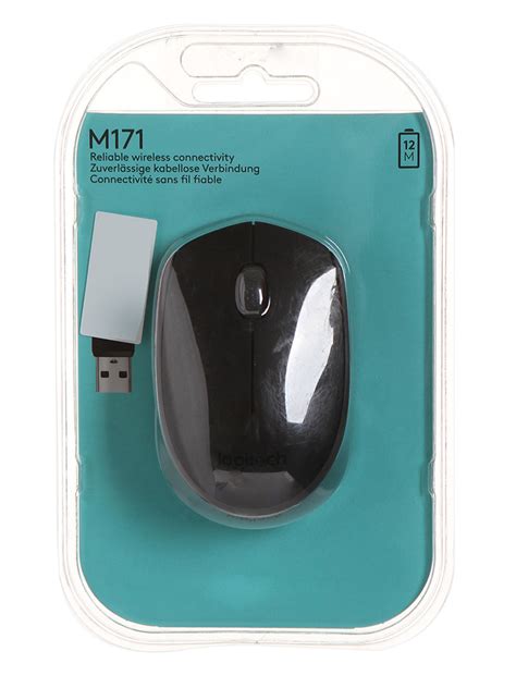 Мышь Logitech M171 Wireless, черный - купить по выгодной цене в ...