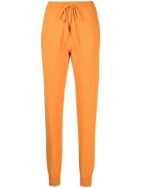 Teddy Cashmere Milano Cashmere Track Pants Orange Farfetch