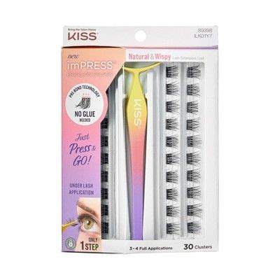 KISS Products ImPRESS Press On Falsies Eyelash Clusters Kit Natural