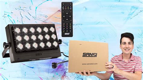 Sansi 100w Rgb Led Flood Light W Plug And Remote Control Setup Review Youtube