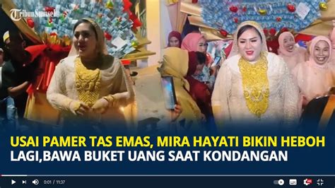 Usai Pamer Tas Emas Mira Hayati Bikin Heboh Lagi Pamer Bawa Buket