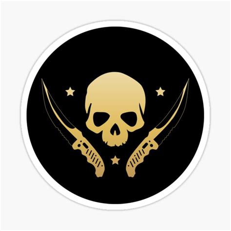 Csgo Flip Knife Skull Emblem Sticker By Pixeptional Redbubble