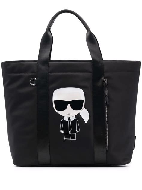 Karl Lagerfeld K Ikonik Tote Bag In Schwarz Modesens