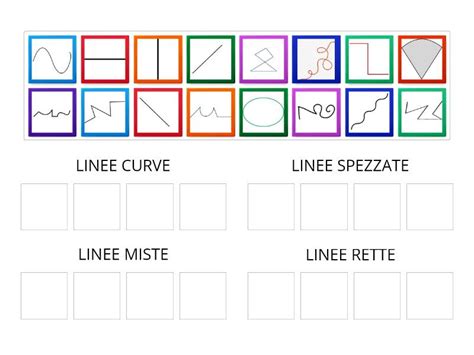 Linee Curve Spezzate Miste Rette Organizza Per Gruppo