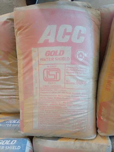 Acc Gold Water Shield Cement Packaging Size Kg At Rs Bag In