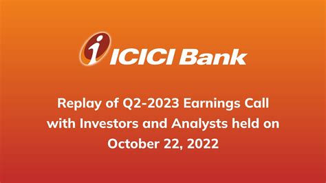 Replay Of Q2 2023 Earnings Call With Investors And Analysts Held On October 22 2022 Youtube