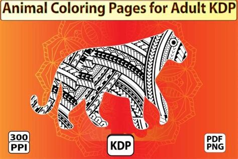 Animal Coloring Pages For Adult Kdp Graphic By Burhanflatillustration29