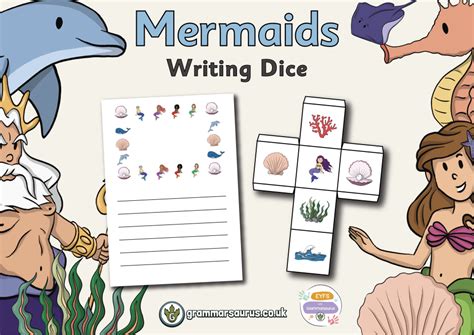 Eyfs Mermaids Writing Dice Grammarsaurus