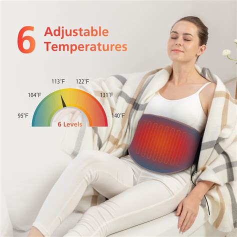 Buy Comfier Heating Pad For Back Pain Relief Waist Heated Wrap Belt Fast Heating 6 Levels And 10