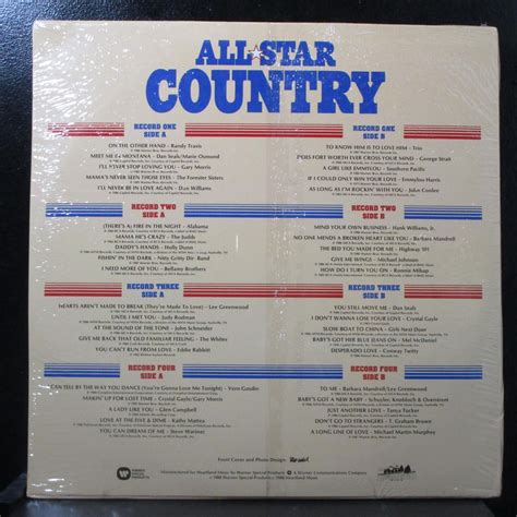 Various All Star Country Sealed 4 Lp Heartland Music Hl 10654 Canada