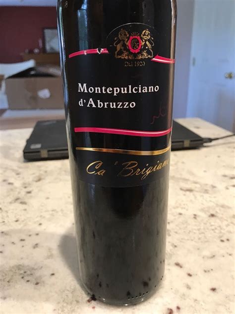 2020 Ca Brigiano Montepulciano D Abruzzo Italy Abruzzi Montepulciano