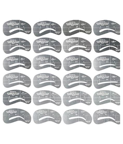 24stylesset Reusable Eyebrow Stencil Brow Shaping Template Makeup