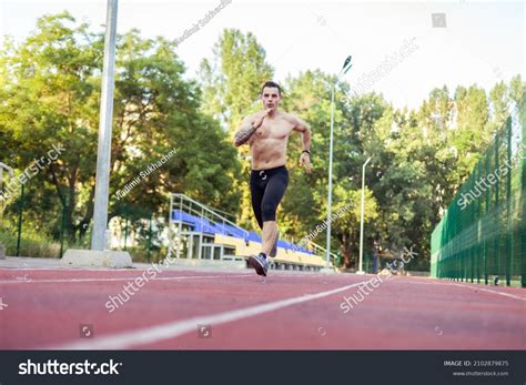 Athletic Male Naked Torso Running Around Stock Photo Shutterstock