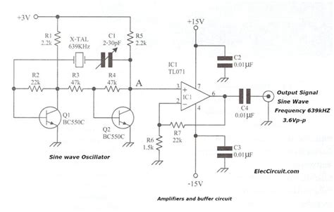 Transistor Sine Wave Oscillator Circuit