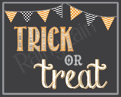 Trick Or Treat Signs Printable