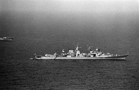 A Starboard Beam View Of The Soviet Kara Class Guided Missile Cruiser