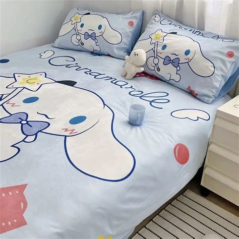 Sanrio My Melody Cinnamoroll Bed Sheet Pillowcase Quilt Cover