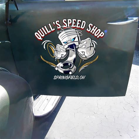 Custom Hot Rod Pinstriping Piston Lettering Vinyl Decals Dingmun