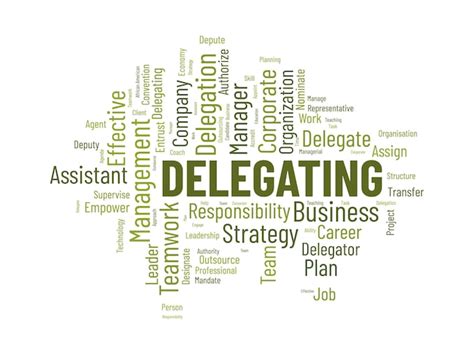 Premium Vector Word Cloud Background Concept For Delegating Business