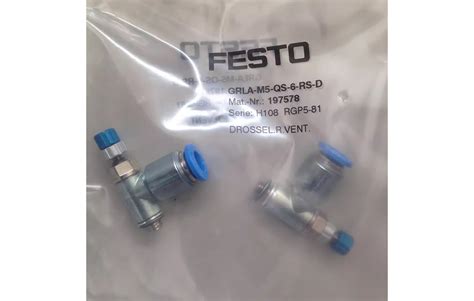 Festo One Way Flow Control Valve Grla M5 Qs 6 Rs D 197578