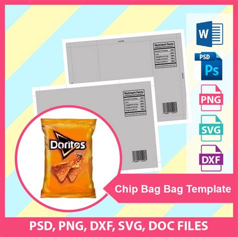 Chip Bag Template Barcode Chip Bag Template Psd Png Svg Dxf Microsoft