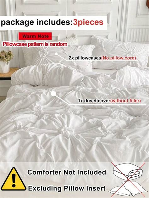 Solid Color Twist Duvet Cover Set Without Filler Shein Uk