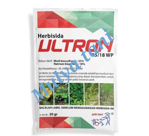 HERBISIDA ULTRON 25 18wp HERBISIDA SISTEMIK SELEKTIF PRA TUMBUH 20gr