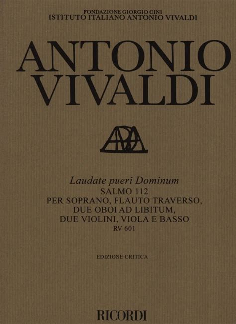 Laudate Pueri Dominum Salmo Rv Von Antonio Vivaldi Et Al Im