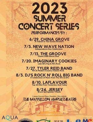 Massillon 2023 Summer Concert Series Duncan Plaza June 29 start