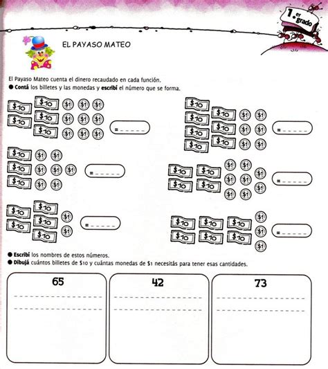 El Sistema Monetario Actividades Para Segundo Grado Enseñanza De Primer Grado Matemáticas De