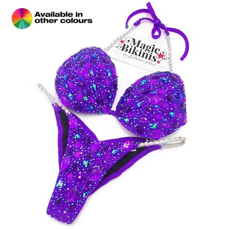 Quick Ship Bikini 200 Lycra Full Bling With Connectors Magic Bikinis Custom Competition