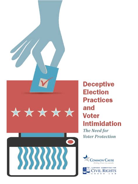 Deceptive Election Practices And Voter Intimidation July 2012 Pdf Electoral Fraud Elections