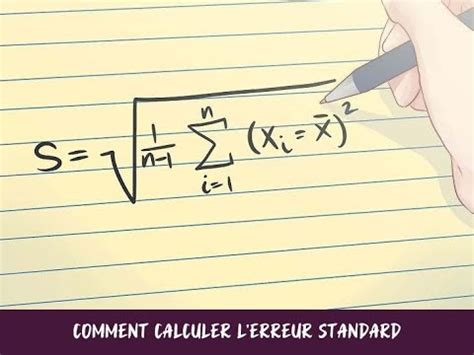 Comment Calculer L Erreur Standard Youtube