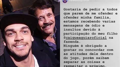 Carlinhos Aguiar Pai De Caique Revela Que Est Recebendo Insultos