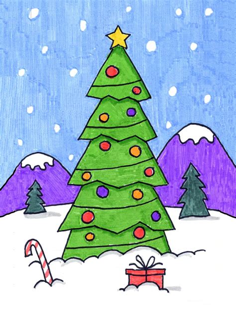 Easy Christmas Drawings Ideas And Christmas Coloring Pages