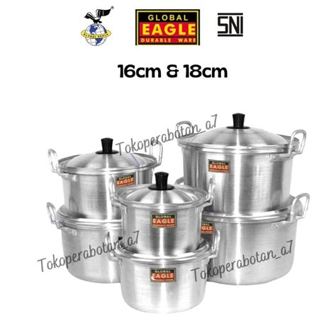 Jual Panci Tutup Luar Global Eagle 16cm 18cm Panci Tutup Aluminium