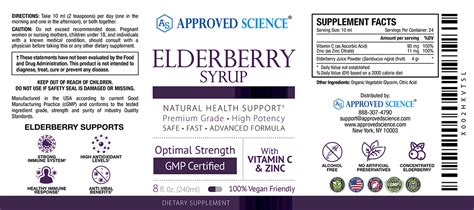 Approved Science Elderberry Syrup: 3-in-1 Immune System Support