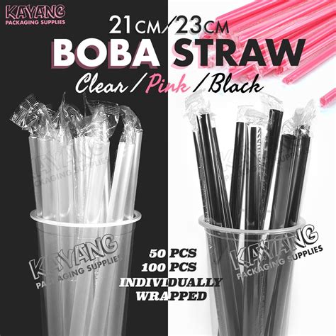 Boba Straw Milktea Straw Sago Straw Cm Cm Individually