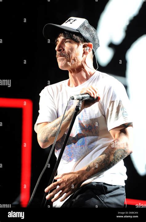 Singer Anthony Kiedis Of The US Band Red Hot Chili Peppers Performs On Stage At The Veltins