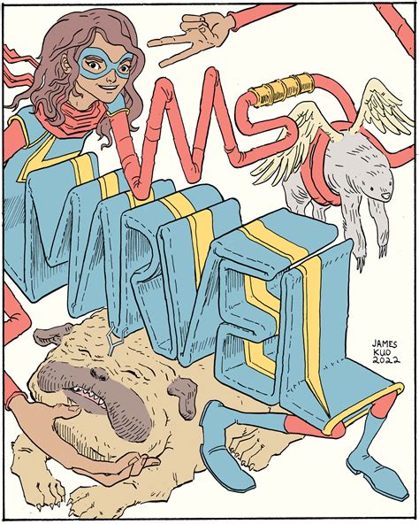 Ms Marvel Kamala Khan And Lockjaw Fanart By James Kuo Rcomicbooks