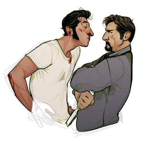 Two Men Facing Each Other And One Is Holding A Knife